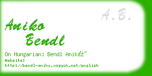 aniko bendl business card